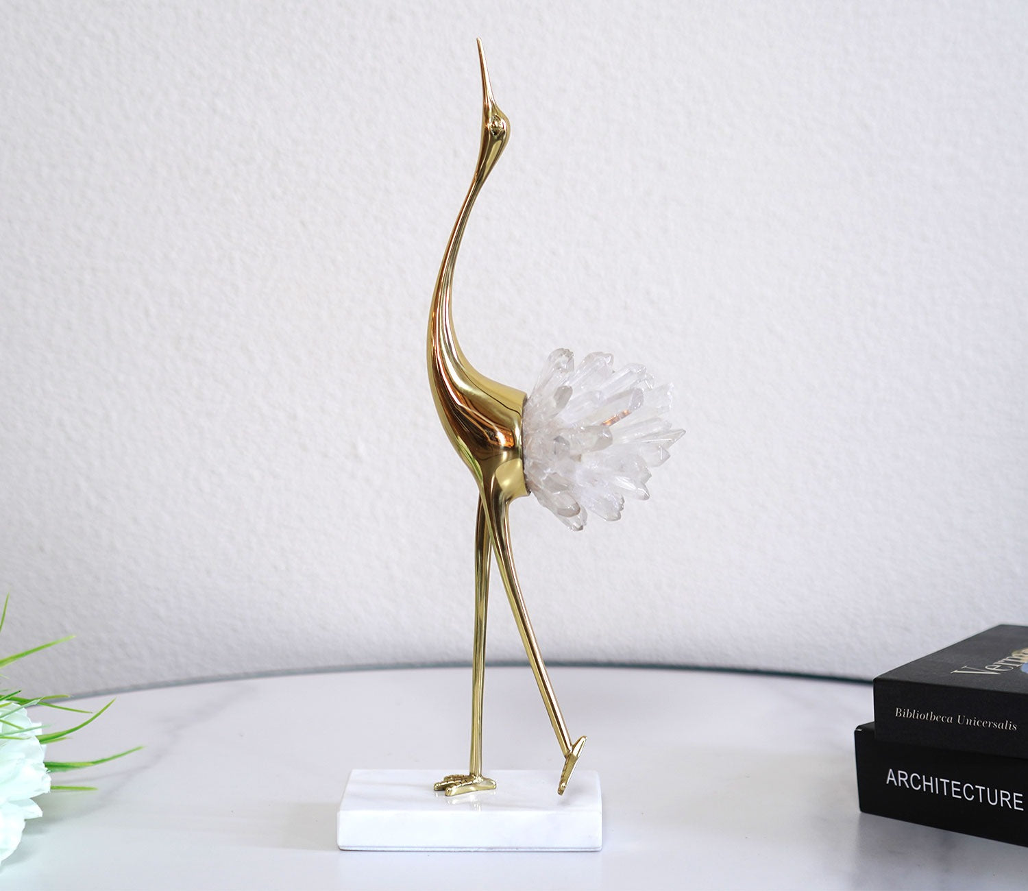 White Wonders Crane Table Decor Figurine (L, White)