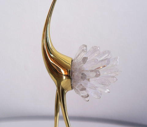 White Wonders Crane Table Decor Figurine (L, White)