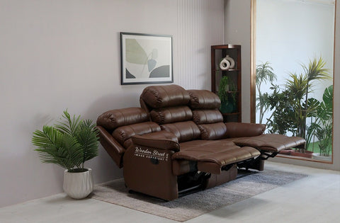 Valencia 3 Seater Recliner Sofa (Saddle Brown)