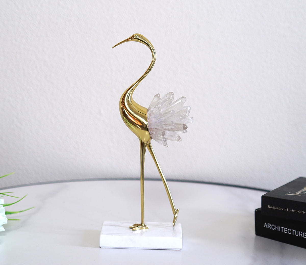 White Wonders Crane Table Decor Figurine (M, White)