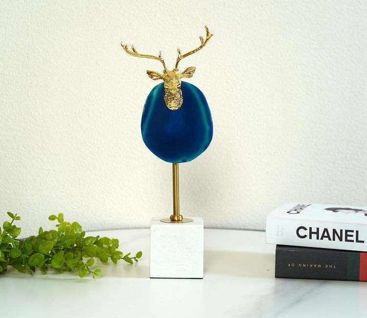 Timeless Deer Charms Alloy Figurine (Gold, S)