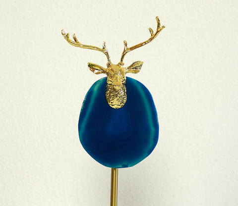 Timeless Deer Charms Alloy Figurine (Gold, S)