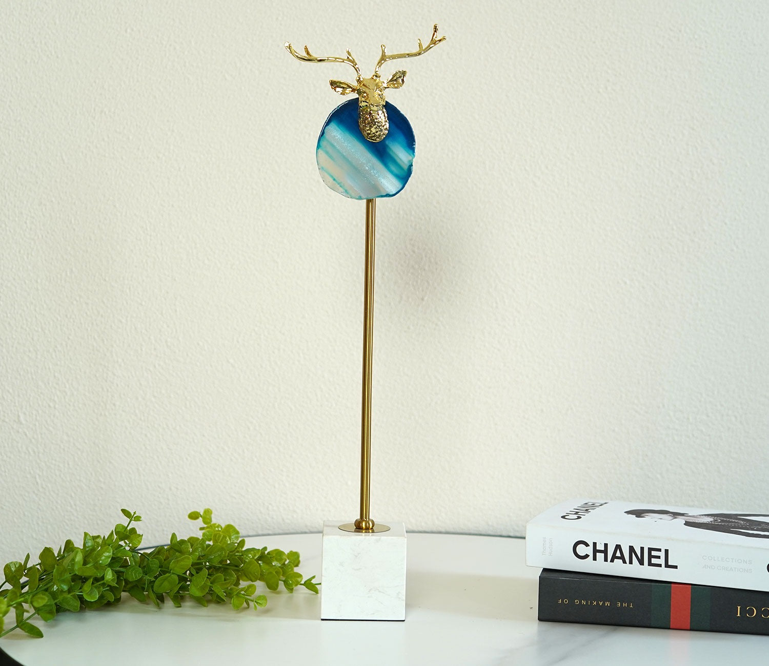 Timeless Deer Charms Alloy Figurine (Gold, L)