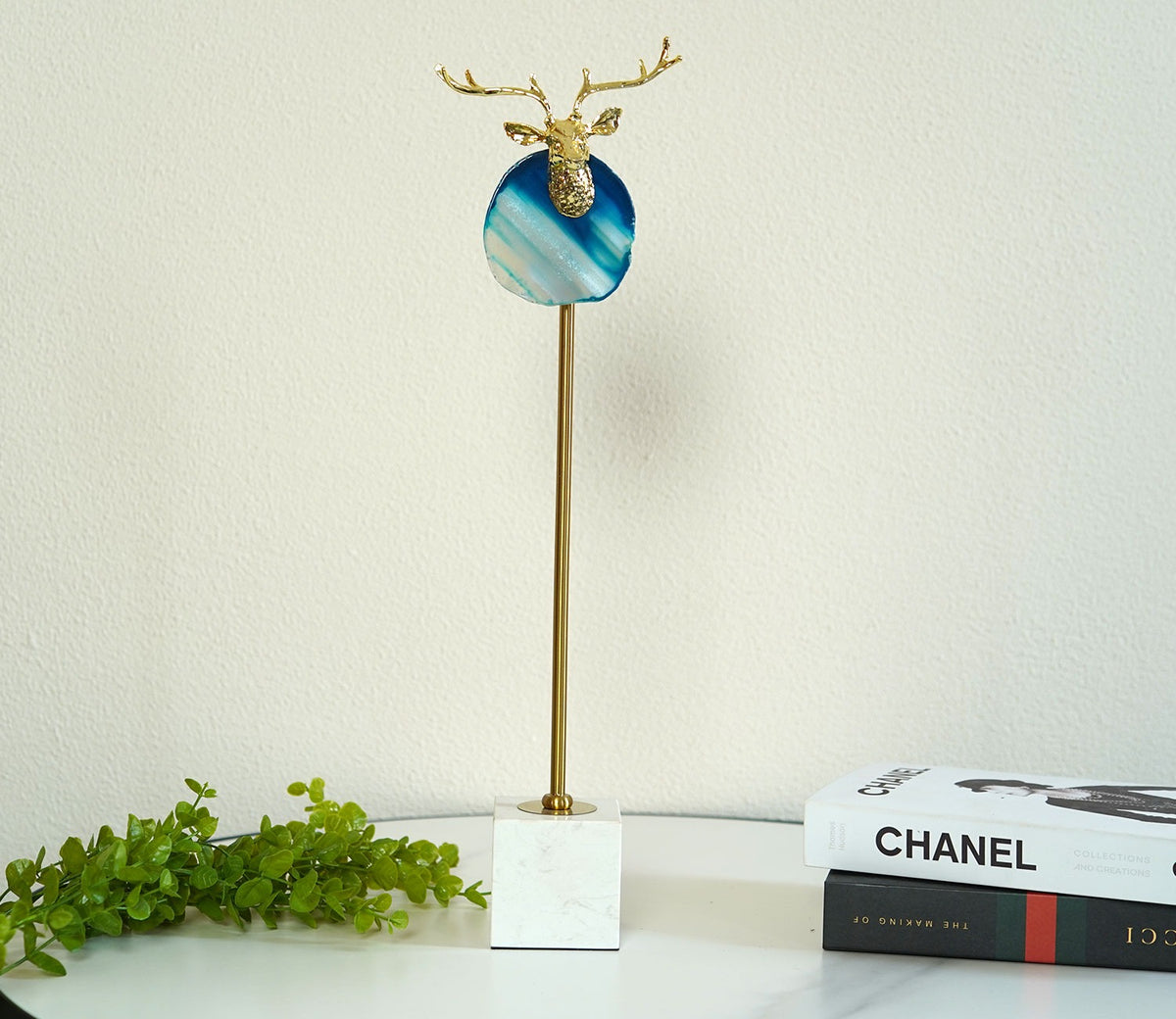 Timeless Deer Charms Alloy Figurine (Gold, L)