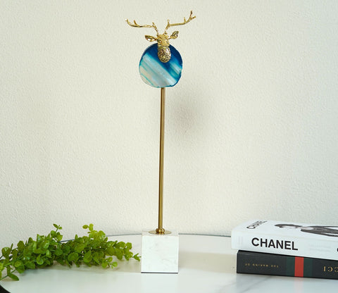 Timeless Deer Charms Alloy Figurine (Gold, L)