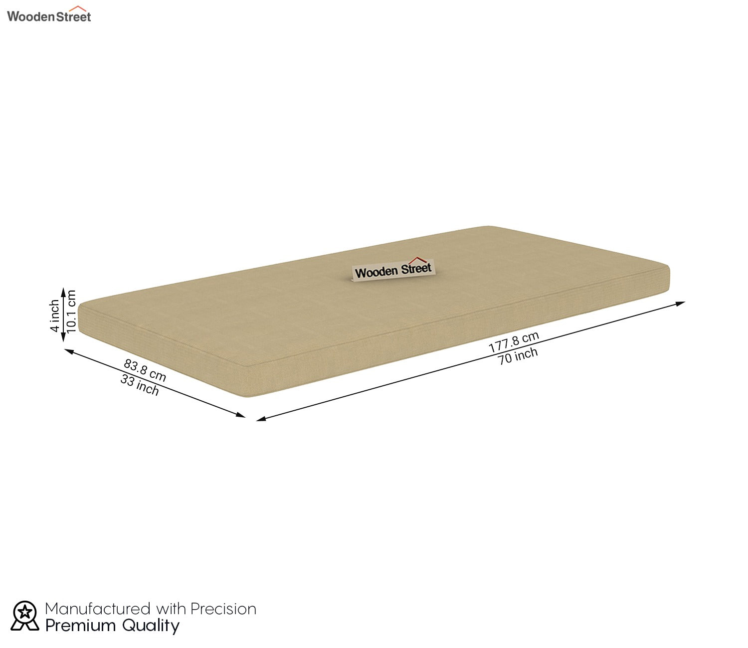 Adriana Storage Divan with Mattress (Honey Finish)
