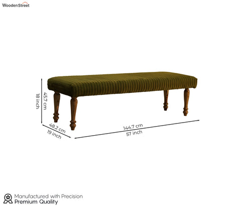 Piccolo Upholstered Bench (Dark Olive Green)