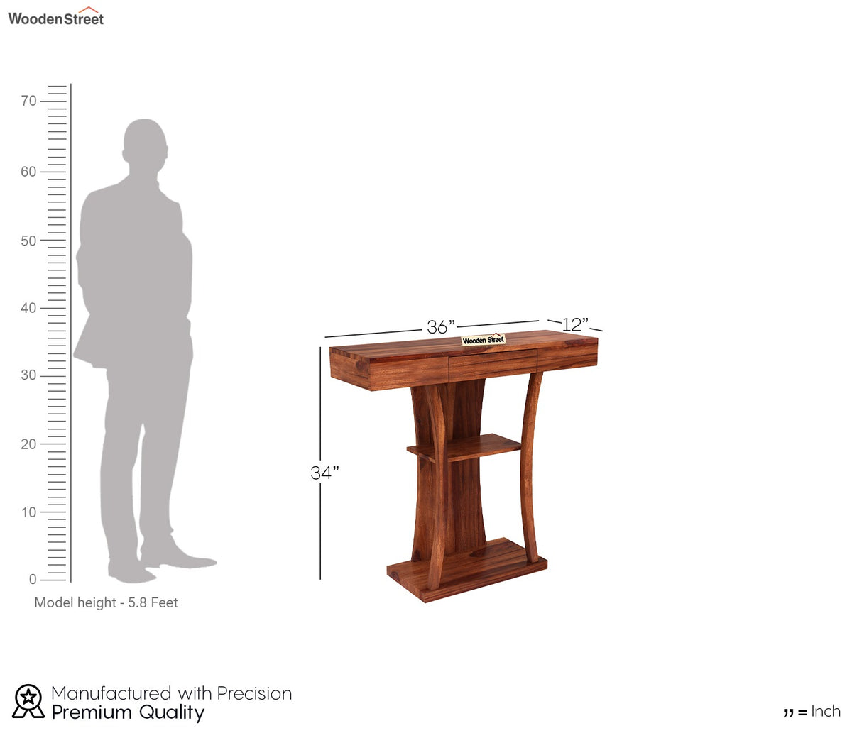 Sirin Console Table (Honey Finish)