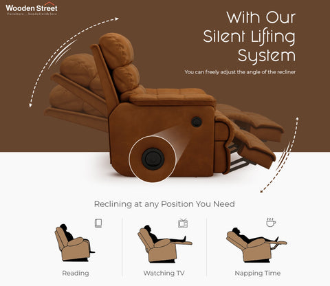Valencia Motorized Recliner Sofa (Clay Brown)