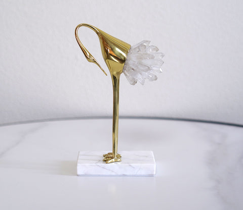 White Wonders Crane Table Decor Figurine (S, White)