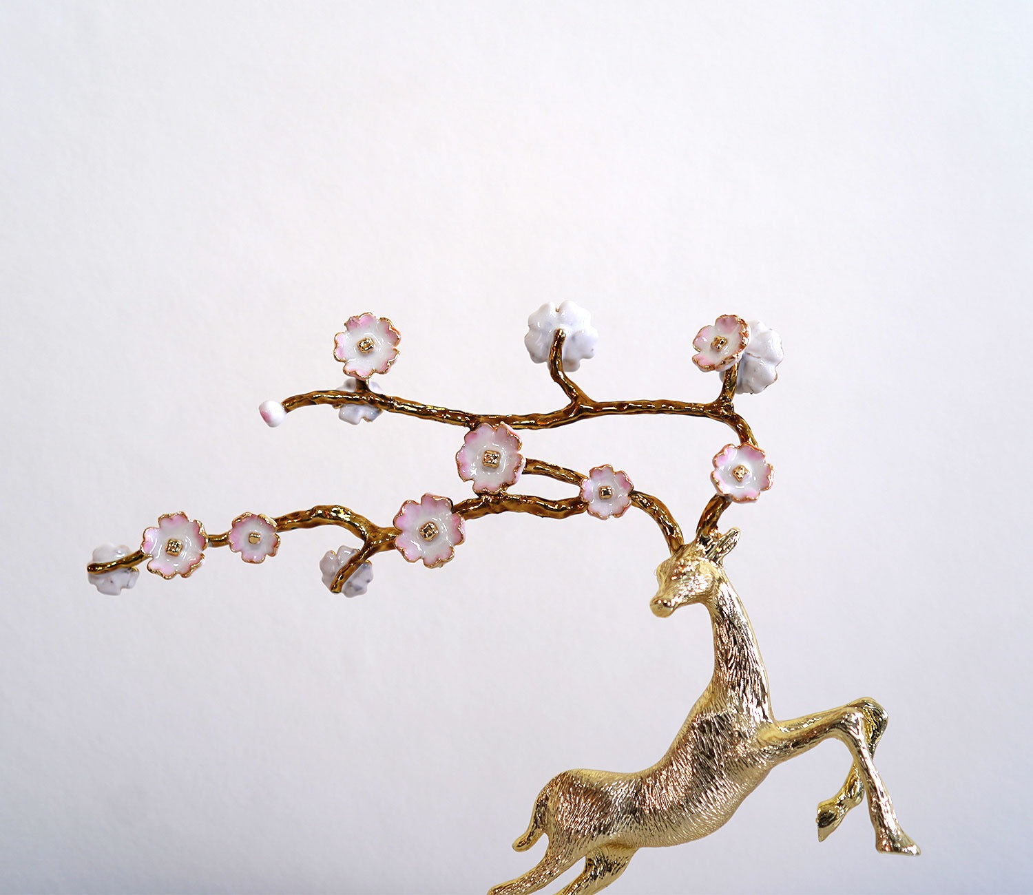 Fancy Alloy Deer Figurine (Gold, S)