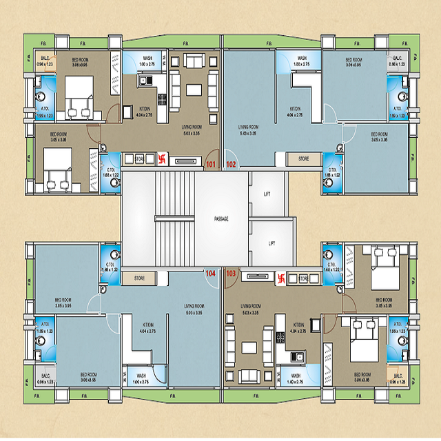 Maxiple The Address Vesu, surat 2 Bhk 75 lacs