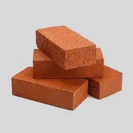 Red Clay Brick Rectangular Shape For Construction Use Size 9.5x5x3 Inch