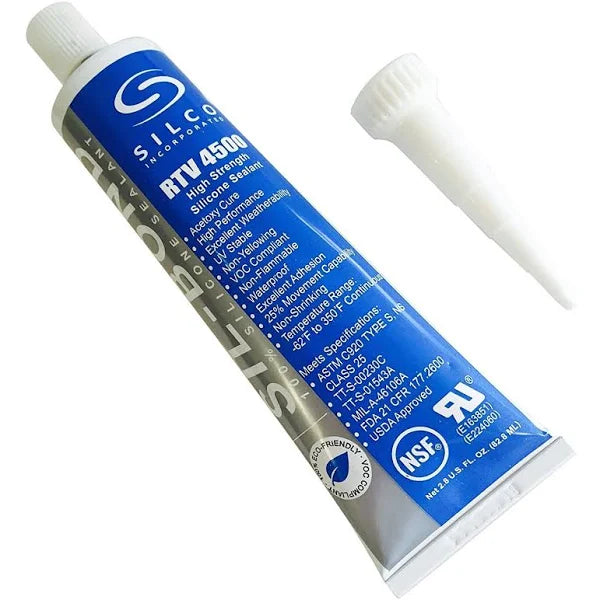 GREE Silicone RTV 4500 FDA Grade High Strength Silicone Sealant, Clear (2.8 fl.oz)