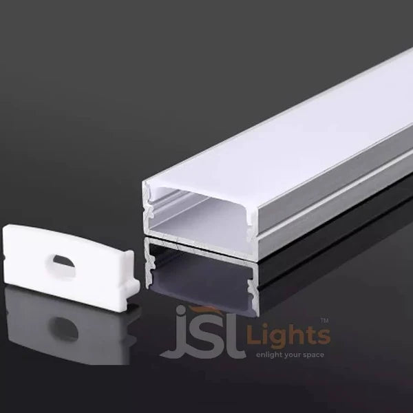 khushbu frame 5 x 8mm Surface Aluminium Profile Light Channel 2509 with White Diffuser for LED Strip Lighting