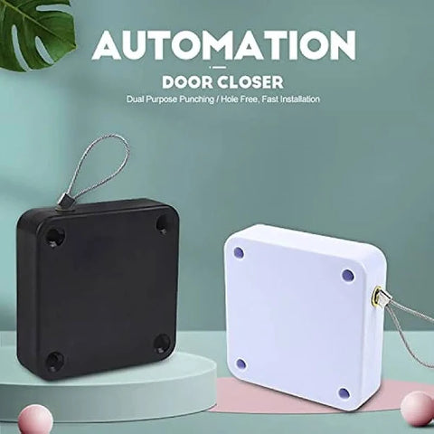 SARJAKDrawstring Multifunctining Smart Auto Closer for Home and Office Door, Automatically Self Closing Door with Drawstring for Internal Home Outdoor Iron