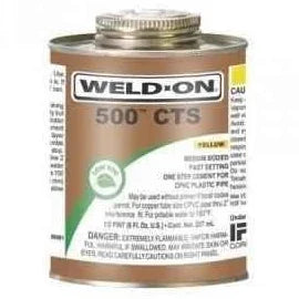 Astral CPVC Pro 237ml IPS Weld-On 500 CTS Yellow  Solution, CTS-500-237