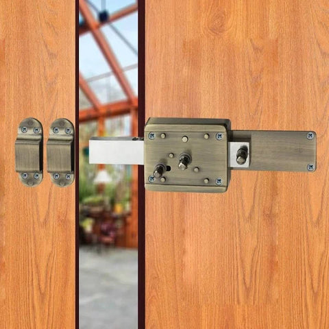 EDGH 65 mm Deadbolt Door Lock with Anti-Saw  Bolt Cylinder Deadlock for Doors Easy Open with Brass Laser Cut Keys