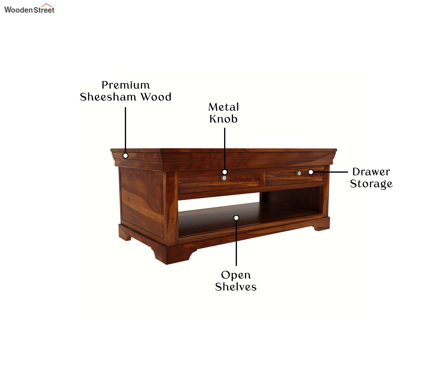 Waldo Center Table (Honey Finish)