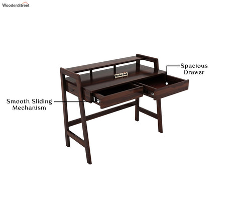 Aurelia Sheesham Wood Study Table (Walnut Finish)