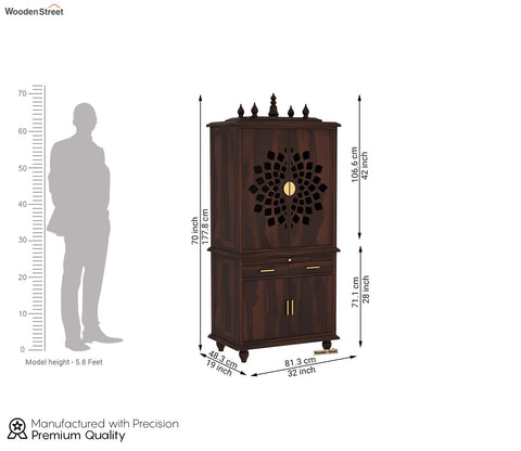 Amitava Home Temple (Walnut Finish)