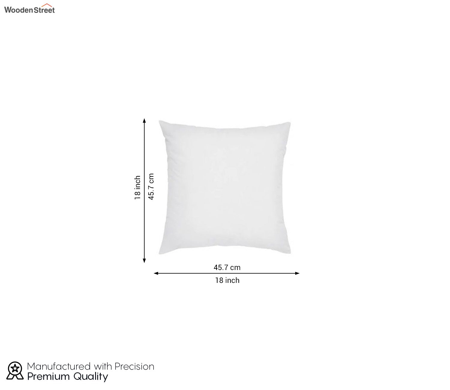 White Synthetic Fill Cushion - 18 x 18 inch