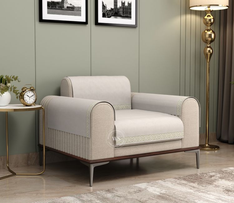 Cambridge 1 Seater Premium Sofa Cover - Set of 4 (Cashew White)