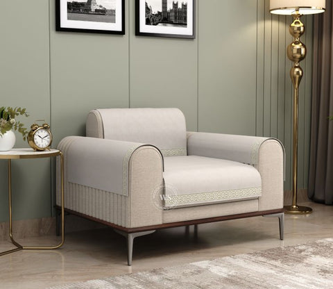 Cambridge 1 Seater Premium Sofa Cover - Set of 4 (Cashew White)