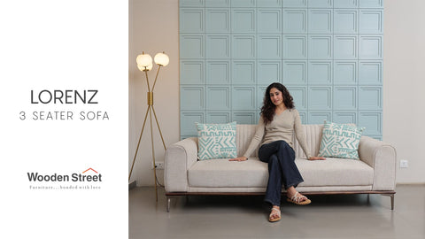 Lorenz 3 Seater Sofa (Cotton, Jade Ivory)