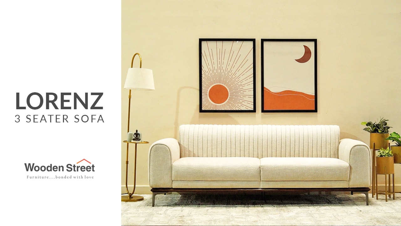 Lorenz 3 Seater Sofa (Cotton, Jade Ivory)