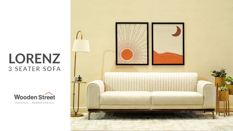 Lorenz 3 Seater Sofa (Cotton, Jade Ivory)